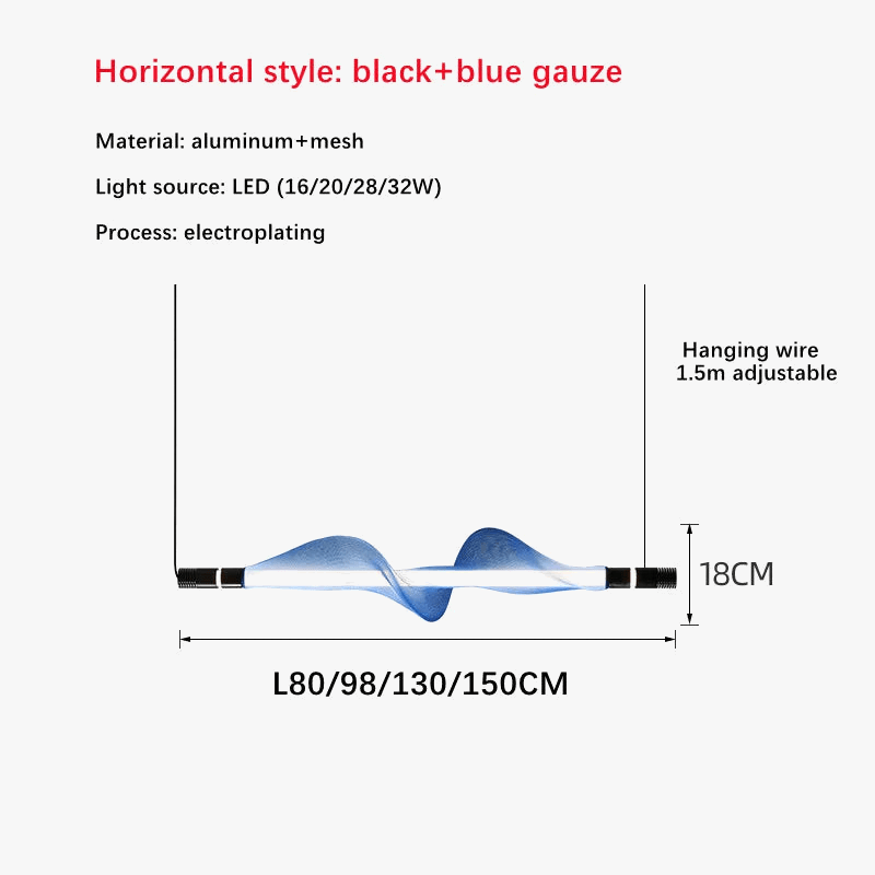 Lustre LED italien créatif - bande luminaire | Marco Lucetti