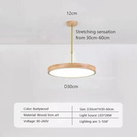 Lustre LED Japonais: Rondin Unique | Marco Lucetti AD30 / Blanc froid-pas de rc