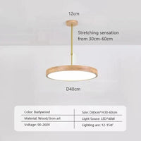 Lustre LED Japonais: Rondin Unique | Marco Lucetti AD40 / Blanc froid-pas de rc