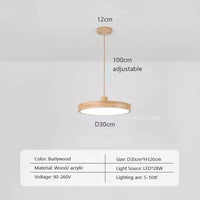 Lustre LED Japonais: Rondin Unique | Marco Lucetti J30 / Blanc froid-pas de rc
