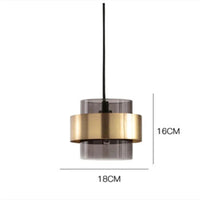Lustre LED Élégant Nordique en Verre Doré - Décoration Intérieure de Luxe