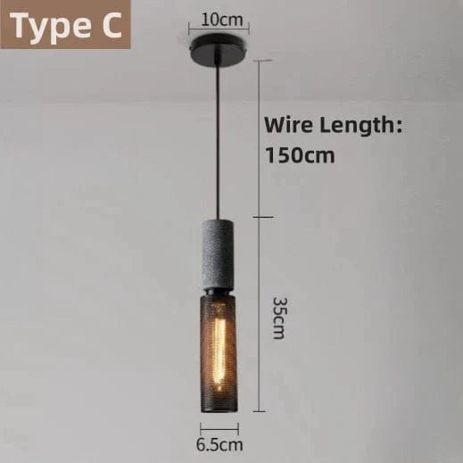 Lustre LED Loft en béton pour un éclairage stylé | Marco Lucetti C / E27 sans ampoule