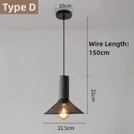 Lustre LED Loft en béton pour un éclairage stylé | Marco Lucetti D / E27 sans ampoule