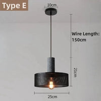 Lustre LED Loft en béton pour un éclairage stylé | Marco Lucetti E / E27 sans ampoule