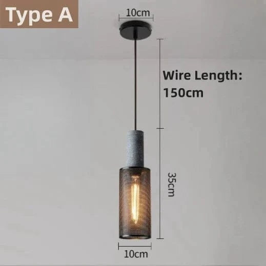 Lustre LED Loft en béton pour un éclairage stylé | Marco Lucetti UN / E27 sans ampoule