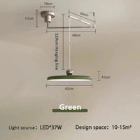 Lustre LED Longue Portée pour Décoration Maison | Marco Lucetti Vert 40CM / 220-240V / 3 températures de couleur
