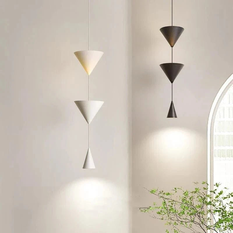 Lustre LED "Luminaire Airys" en métal blanc et noir | Marco Lucetti
