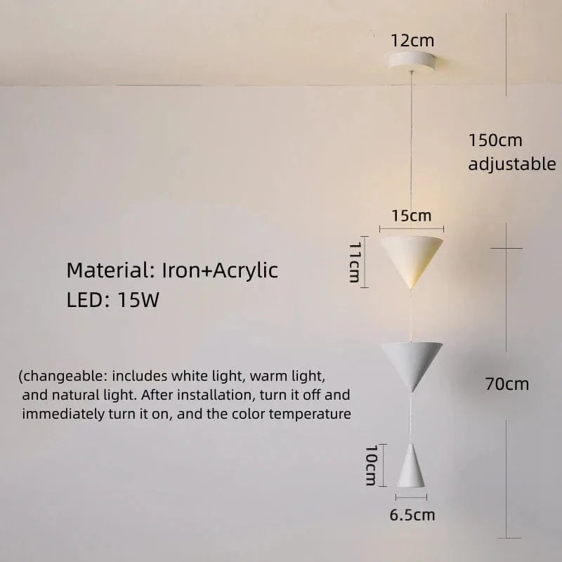 Lustre LED "Luminaire Airys" en métal blanc et noir | Marco Lucetti Blanc