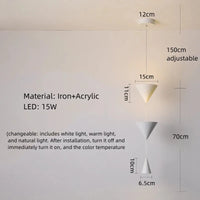 Lustre LED "Luminaire Airys" en métal blanc et noir | Marco Lucetti Blanc