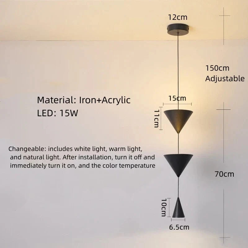 Lustre LED "Luminaire Airys" en métal blanc et noir | Marco Lucetti Noir