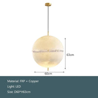 Lustre LED lune nordique pour décor de maison et de chambre | Marco Lucetti D60cm / Lumière chaude