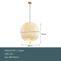 Lustre LED lune nordique pour décor de maison et de chambre | Marco Lucetti D80cm / Lumière chaude