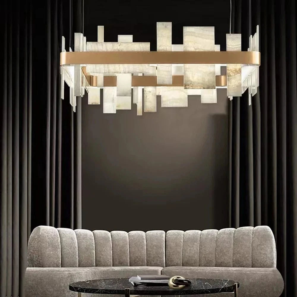 Lustre LED Luxe en Marbre Design | Marco Lucetti