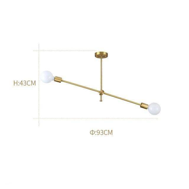 Lustre LED Luxe en métal doré et verre cristal Light | Marco Lucetti 2 lampes