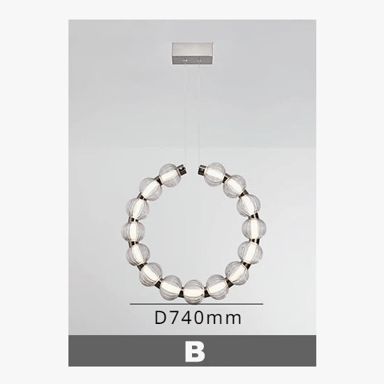 Lustre LED Luxe Perles Chromées | Marco Lucetti