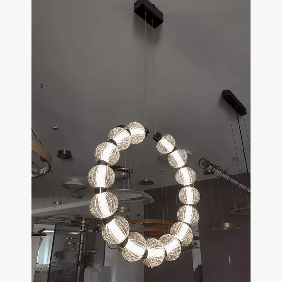 Lustre LED Luxe Perles Chromées | Marco Lucetti