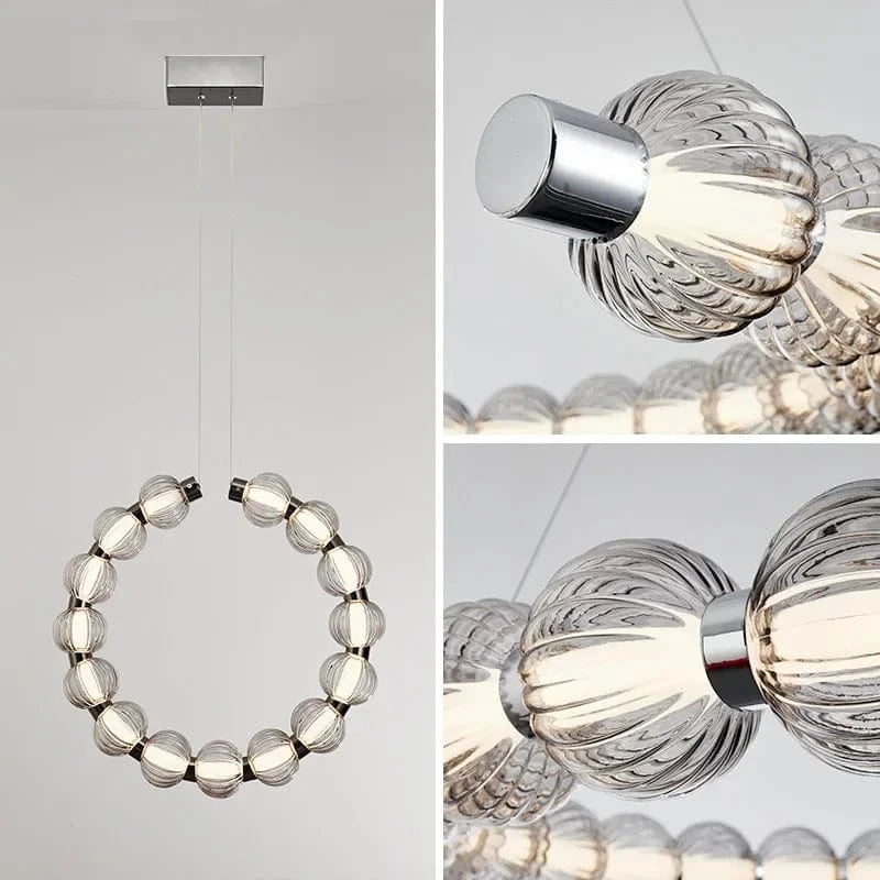 Lustre LED Luxe Perles Chromées | Marco Lucetti