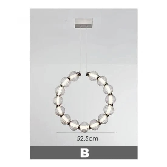 Lustre LED Luxe Perles Chromées | Marco Lucetti P 53 cm B / Blanc chaud