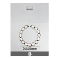 Lustre LED Luxe Perles Chromées | Marco Lucetti P 88 cm B / Blanc chaud