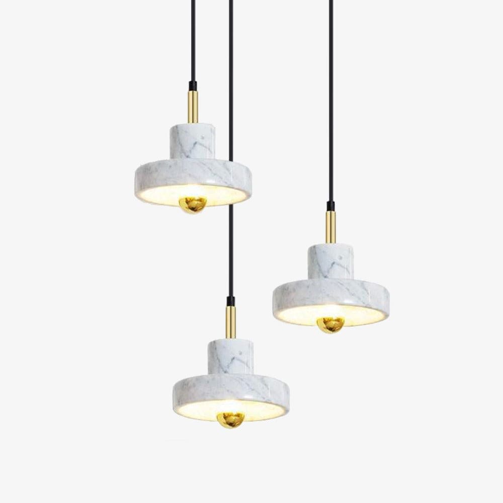 Lustre LED Luxia en marbre blanc | Marco Lucetti