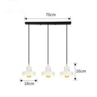 Lustre LED Luxia en marbre blanc | Marco Lucetti 3 lampes - L70 cm / Chaude