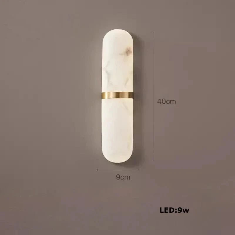 Lustre LED "Luxury Marble" en acier inoxydable noir et or | Marco Lucetti Applique / Cadre doré / Lumière chaude