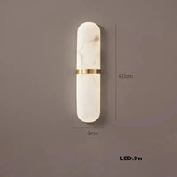 Lustre LED "Luxury Marble" en acier inoxydable noir et or | Marco Lucetti Applique / Cadre doré / Lumière chaude