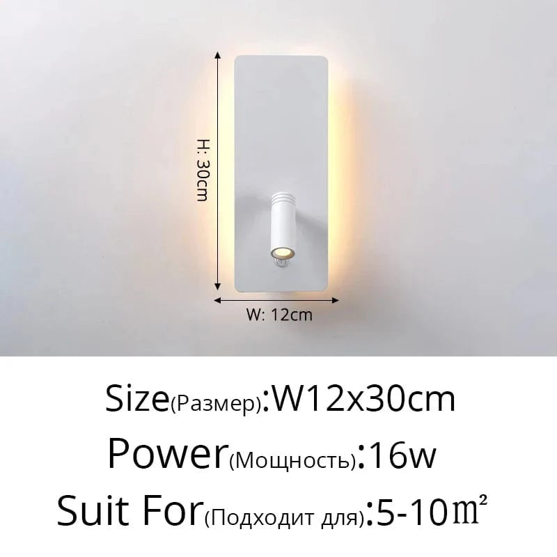 Lustre LED Minimaliste avec Interrupteur de Projecteur Déco - Éclairage Haut de Gamme | Marco Lucetti Blanc D L12x30cm / Blanc chaud (2700-3500K)