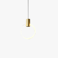 Lustre LED Minimaliste en Acrylique et Cuivre Gradation 3 Températures - LUXE | Marco Lucetti