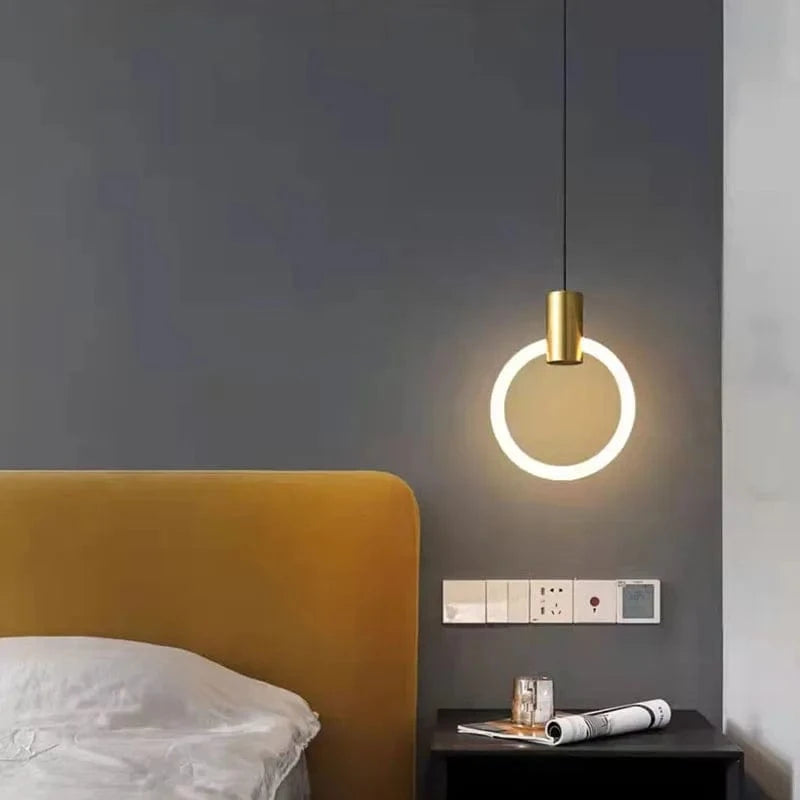 Lustre LED Minimaliste en Acrylique et Cuivre Gradation 3 Températures - LUXE | Marco Lucetti