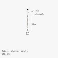 Lustre LED Minimaliste en Aluminium Acrylique pour Hôtel - 3000K | Marco Lucetti