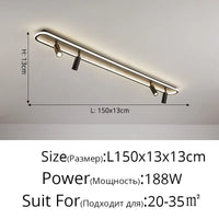 Lustre LED Minimaliste en Bande Acrylique avec Projecteur Moderne - Design Épuré | Marco Lucetti