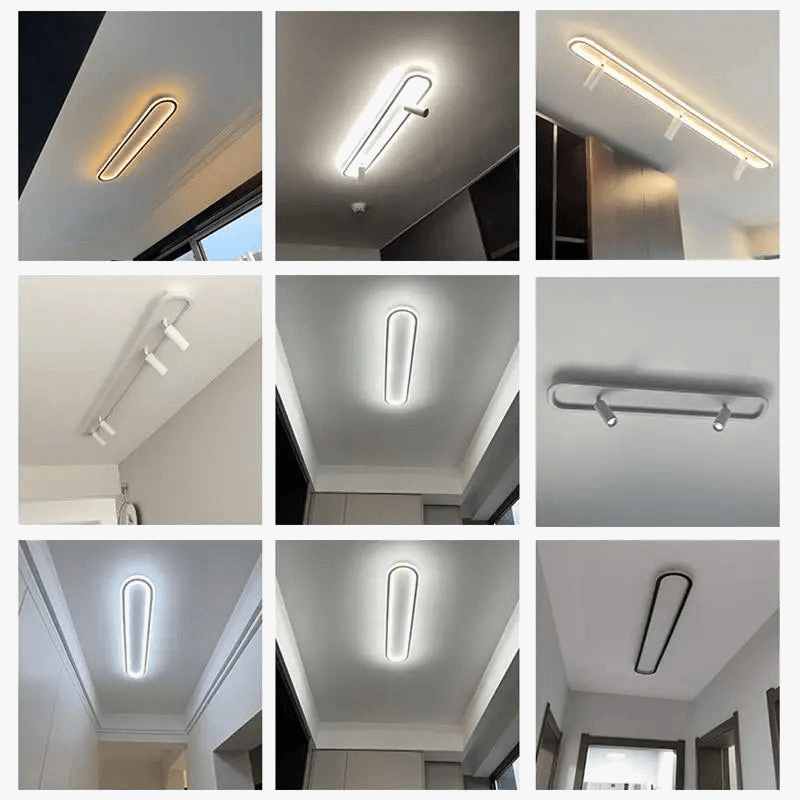 Lustre LED Minimaliste en Bande Acrylique avec Projecteur Moderne - Design Épuré | Marco Lucetti