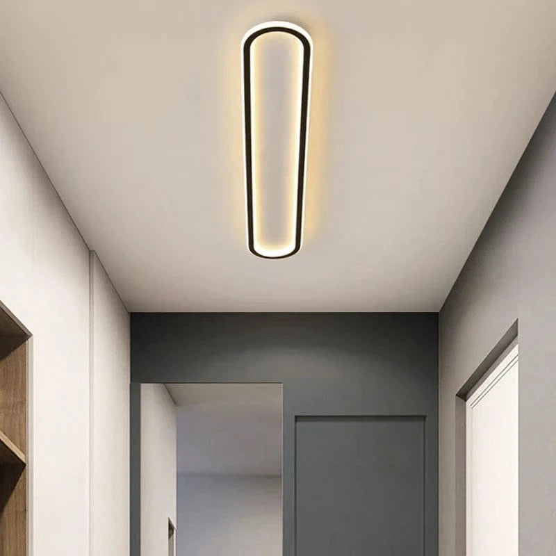 Lustre LED Minimaliste en Bande Acrylique avec Projecteur Moderne - Design Épuré | Marco Lucetti