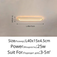 Lustre LED Minimaliste en Bande Acrylique avec Projecteur Moderne - Design Épuré | Marco Lucetti Or A 40cm 25W / Blanc froid pas de télécommande