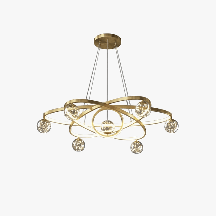 Lustre LED minimaliste en fil de fer pour une décoration sophistiquée