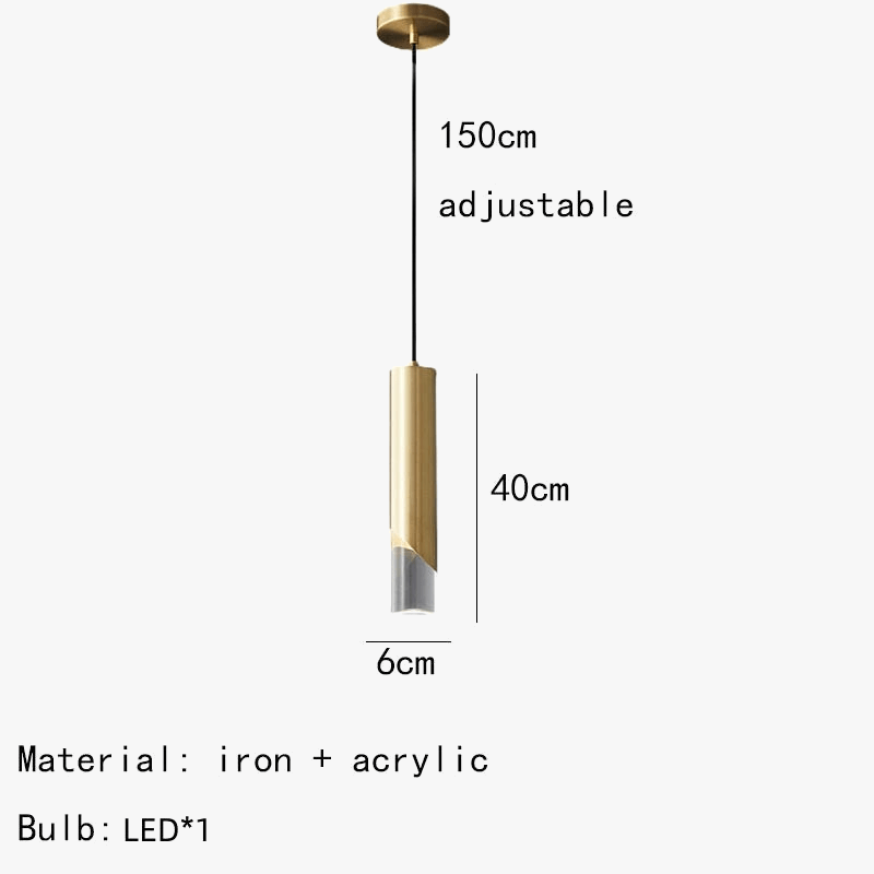 Lustre LED Minimaliste Luxueux en Fer et Cristal | Marco Lucetti