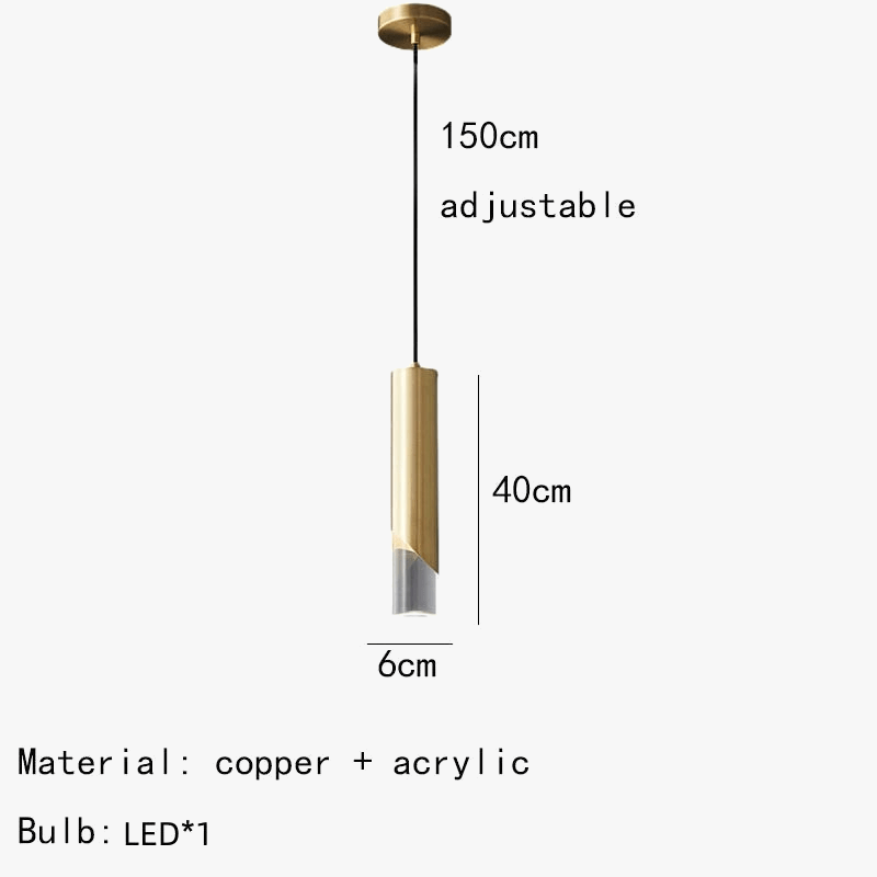 Lustre LED Minimaliste Luxueux en Fer et Cristal | Marco Lucetti