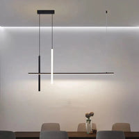 Lustre LED Minimaliste Moderne Dimmable Noir pour Table Salle à Manger Cuisine Bar - Suspension Éclairage Design | Marco Lucetti