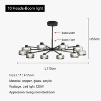Lustre LED Minimaliste Moderne en Verre et Cuivre - Design Épuré | Marco Lucetti
