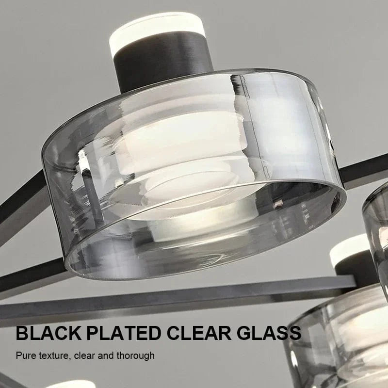 Lustre LED Minimaliste Moderne en Verre et Cuivre - Design Épuré | Marco Lucetti