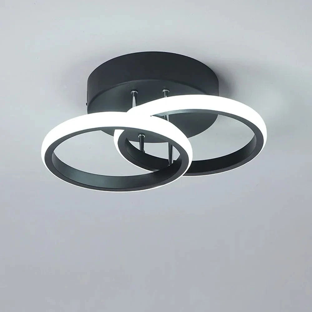 Lustre LED Minimaliste pour Maison et Balcon | Marco Lucetti Lumière noire et blanche