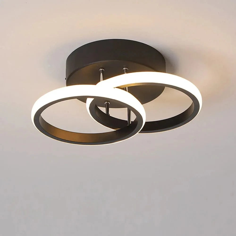 Lustre LED Minimaliste pour Maison et Balcon | Marco Lucetti Lumière noire et chaude