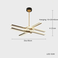 Lustre LED Minimalistico CreativeDesign Suspension | Marco Lucetti 6 lumières / Lumière naturelle