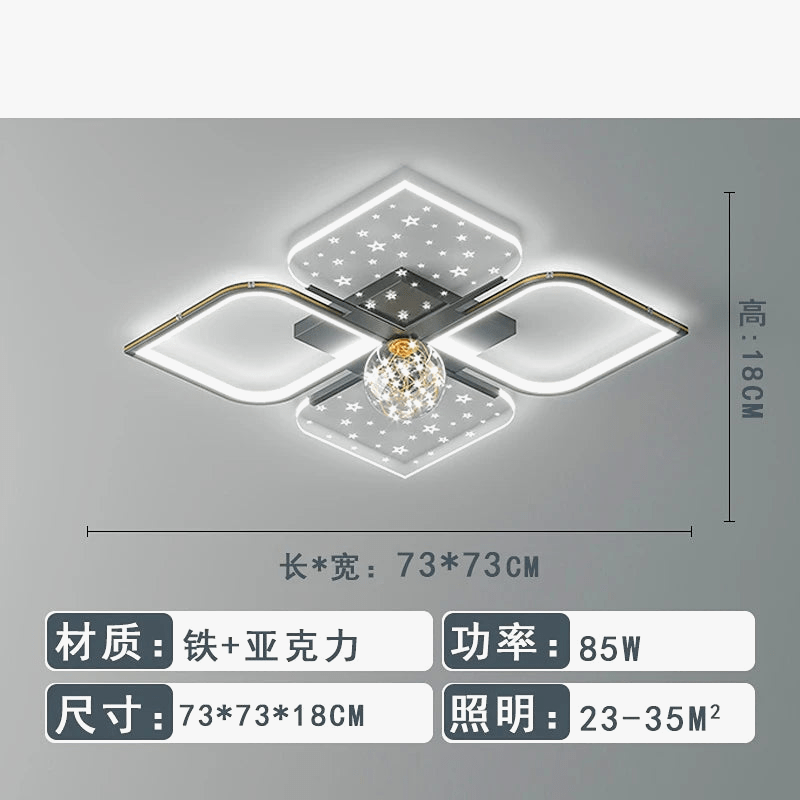 Lustre LED Modern Starry Sky Grass Blades Interior Lightning | Marco Lucetti