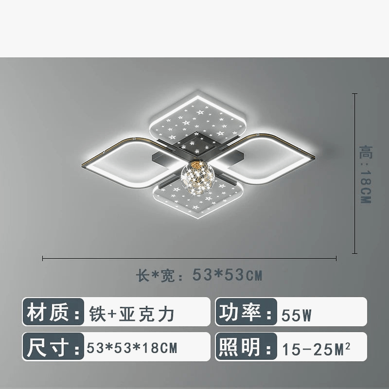 Lustre LED Modern Starry Sky Grass Blades Interior Lightning | Marco Lucetti