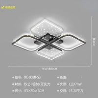 Lustre LED Modern Starry Sky Grass Blades Interior Lightning | Marco Lucetti Style A 50 cm noir / Blanc froid