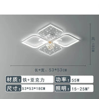 Lustre LED Modern Starry Sky Grass Blades Interior Lightning | Marco Lucetti Style B 50cm blanc / Blanc froid