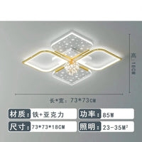 Lustre LED Modern Starry Sky Grass Blades Interior Lightning | Marco Lucetti Style B 73cm or / Blanc froid