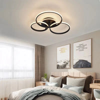 Lustre LED Moderne : Anneau LED Plafonnier Lumières Plafond Noir/Blanc -  | Marco Lucetti